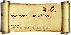Marischek Oriána névjegykártya